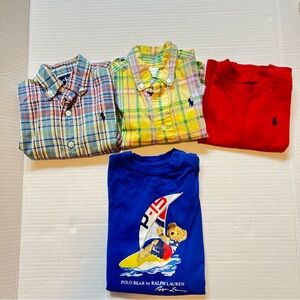Ralph Lauren Spring/Summer POLO BEAR t-shirt and Button down bundle size 12M